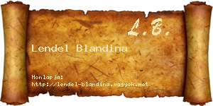 Lendel Blandina névjegykártya